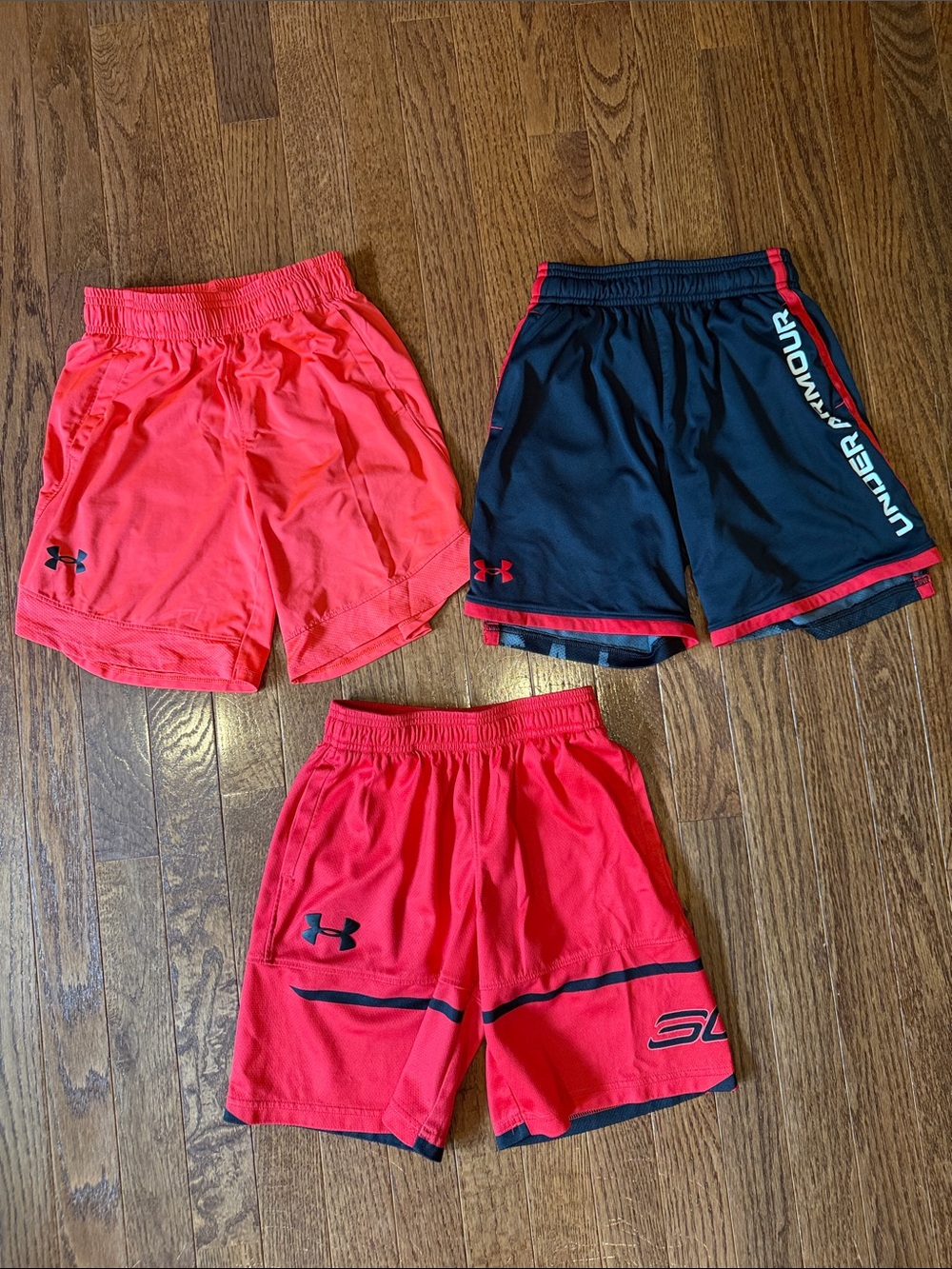 Under Armour youth size XS Athletic basketball Shorts - lot of three pair YXS